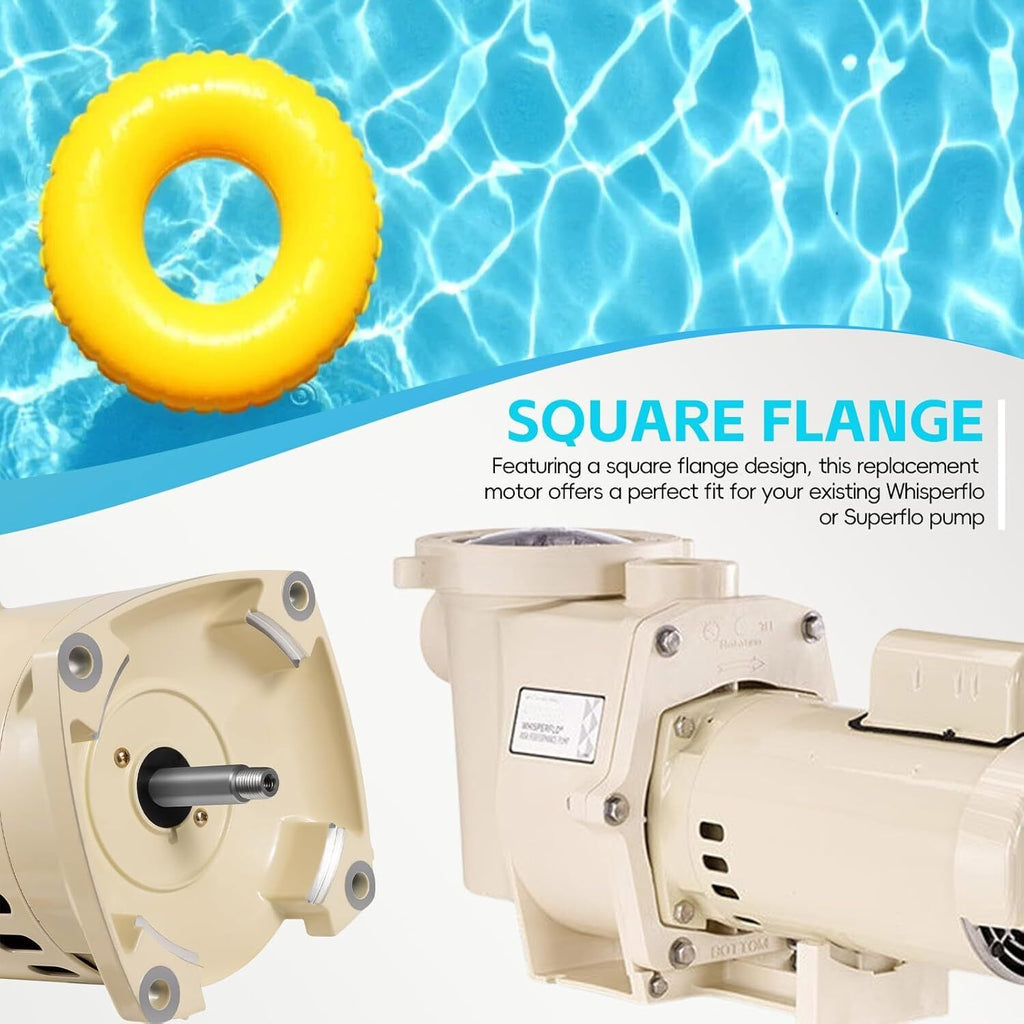 355010S Pool Pump Motor 1HP for Pentair WhisperFlo WFE-4/26 SuperFlo SF-N1-1-AE