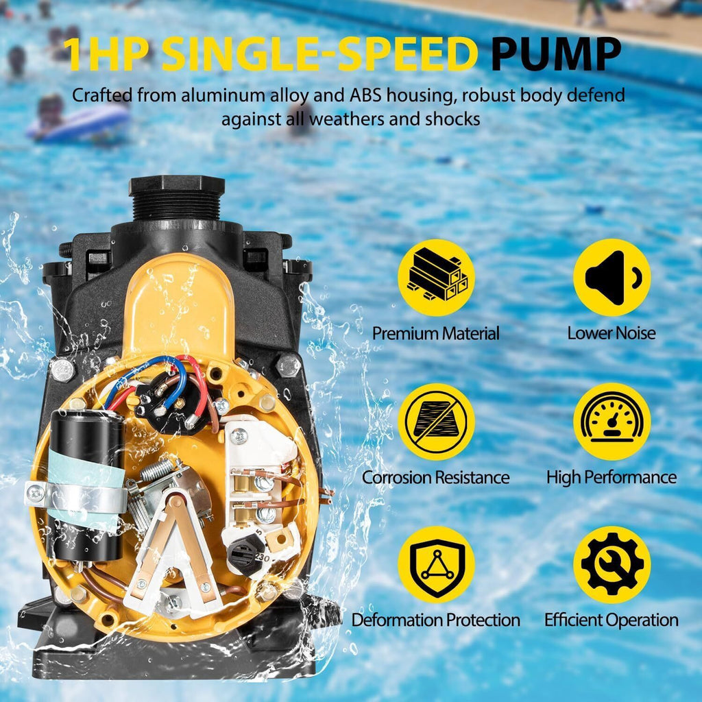 For Hayward W3SP2607X10 Super Pump Swimming Pool Pump,1 HP 115/230V Single Speed