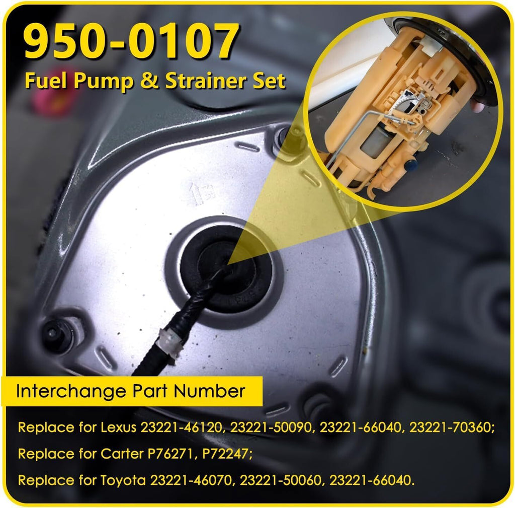 950-0107 Electric Fuel Pump with Strainer Filter for Toyota & Lexus 1998-2005