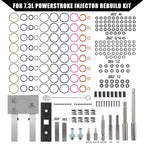 For Ford 7.3L PowerStroke Injector Rebuild Kit w/ Vice Clamp, Springs & O-Ring
