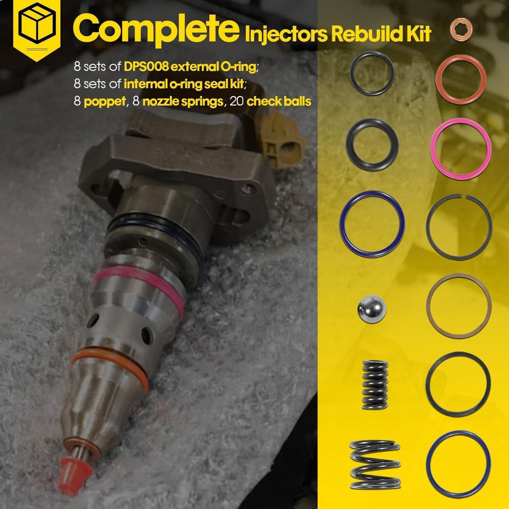 For Ford 7.3L PowerStroke Injector Rebuild Kit w/ Vice Clamp, Springs & O-Ring
