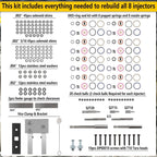 For Ford 7.3L PowerStroke Injector Rebuild Kit w/ Vice Clamp, Springs & O-Ring