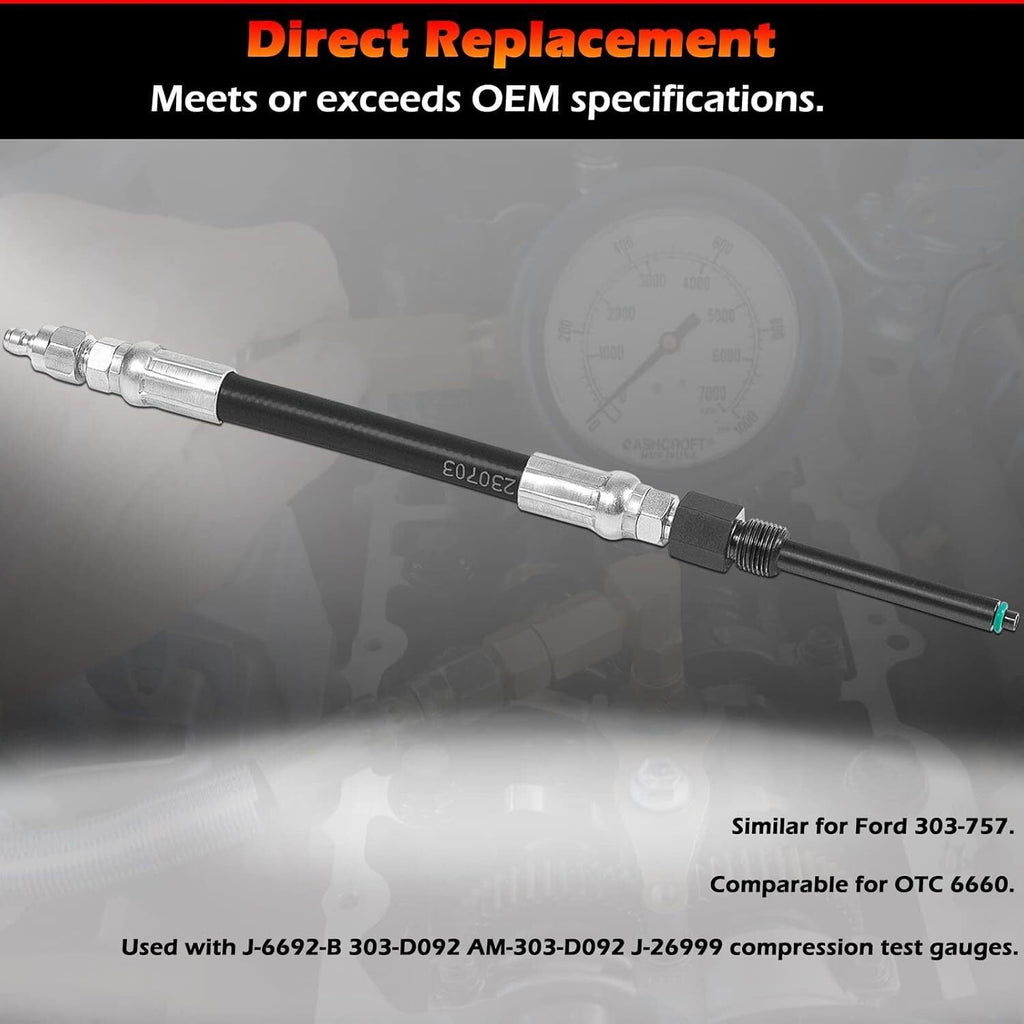 For 2003-2006 Ford 6.0L Diesel Compression Tester Adapter 6660 Hose with O-Ring
