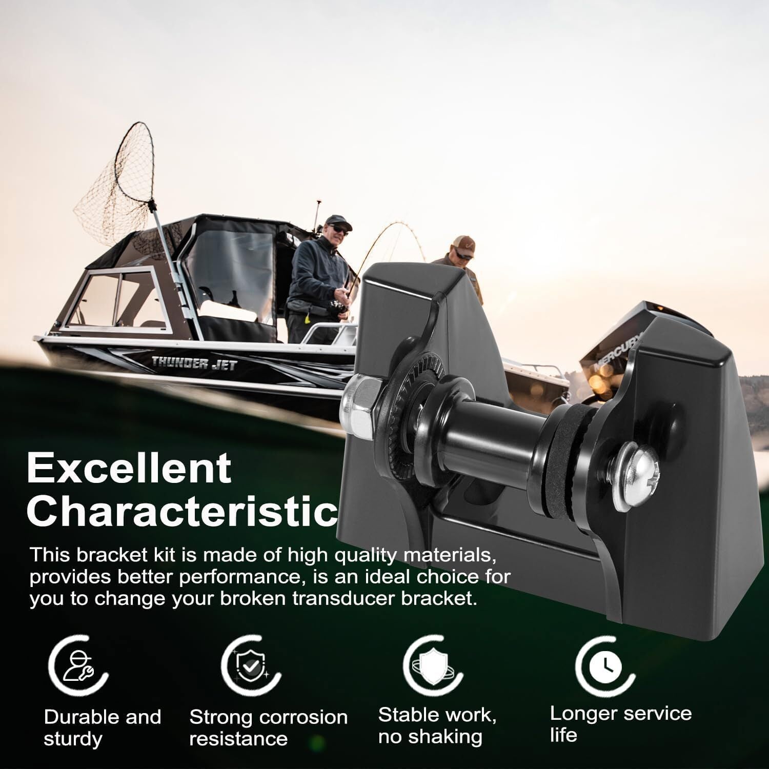 for Garmin Replacement Transom Transducer Mount Mounting Bracket 010-10272-00