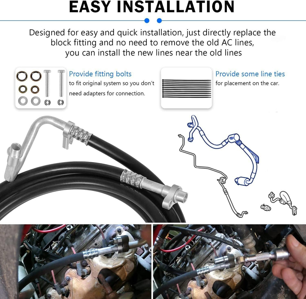 Rear A/C Line Kit 2007-2014 GMC Yukon XL Suburban Rear Auxiliary AC Hose Set New