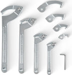 8Pcs Adjustable Hook C Pin Spanner Wrench Tool Set Nut Wrench 3/4" to 6-1/10"