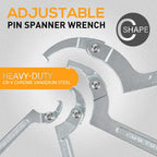 8Pcs Adjustable Hook C Pin Spanner Wrench Tool Set Nut Wrench 3/4" to 6-1/10"