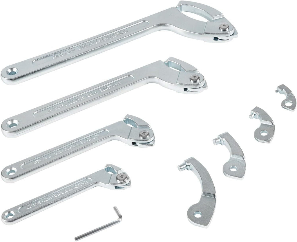 8Pcs Adjustable Hook C Pin Spanner Wrench Tool Set Nut Wrench 3/4" to 6-1/10"