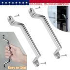 2Pcs Boat Truck Cargo Trailer RV Door Grab Handle Assist Bar Camper Gate Metal