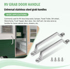 2Pcs Boat Truck Cargo Trailer RV Door Grab Handle Assist Bar Camper Gate Metal