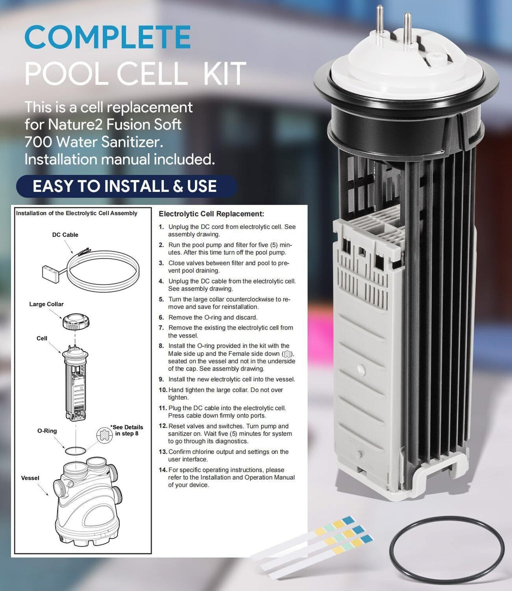 Replacement for Zodiac R0502800 Nature2 Fusion Soft 700 Replacement Cell Kit