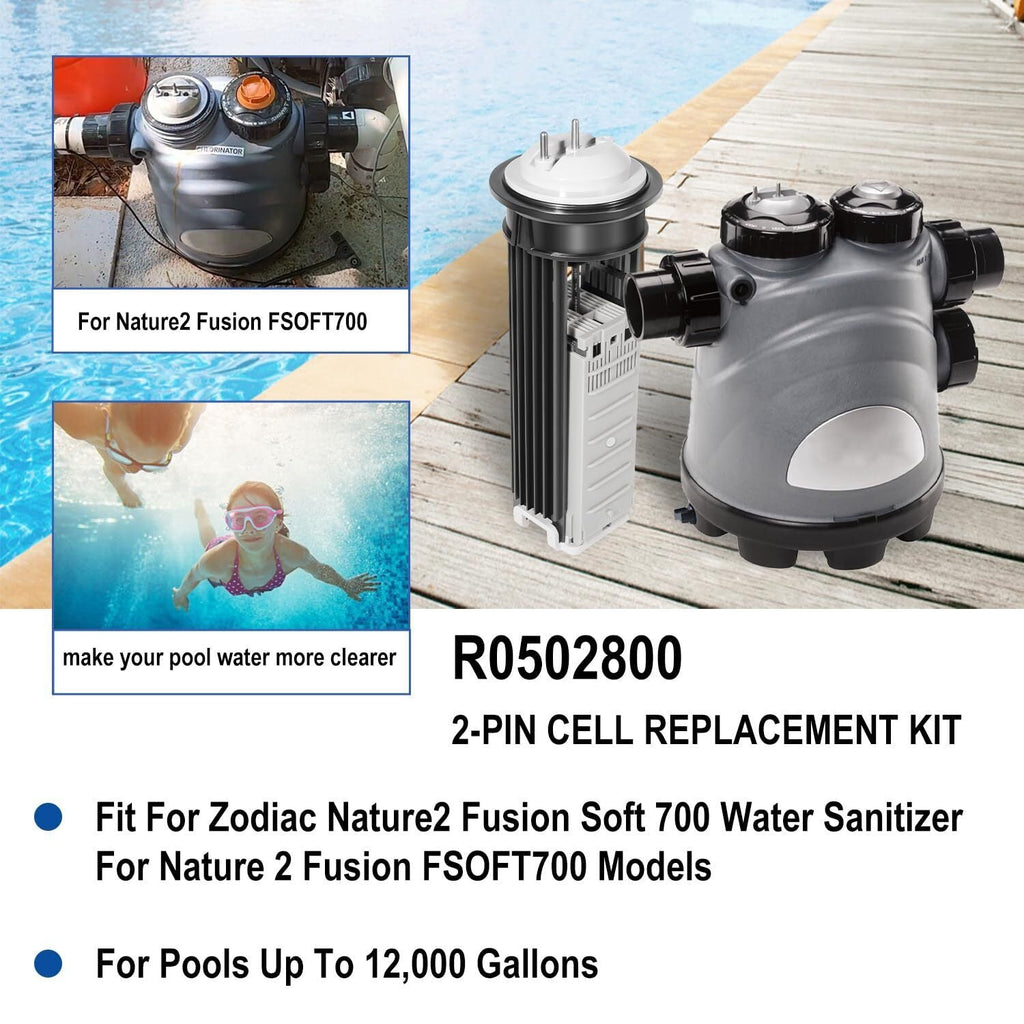Replacement for Zodiac R0502800 Nature2 Fusion Soft 700 Replacement Cell Kit