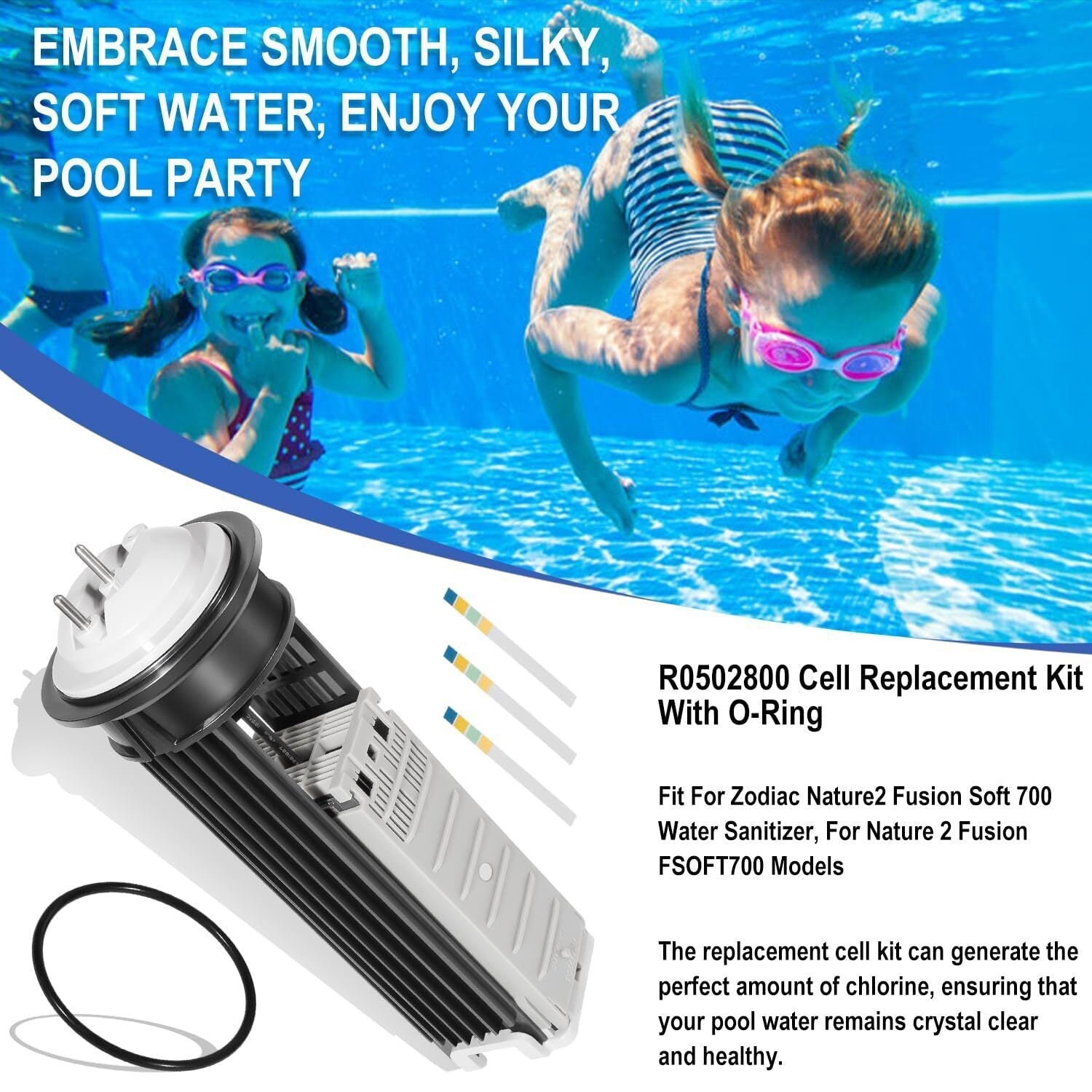 Replacement for Zodiac R0502800 Nature2 Fusion Soft 700 Replacement Cell Kit