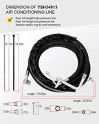 YSH34913 For 2015-2020 Chevy Tahoe GMC Yukon Escalade Rear/Aux AC Line Set