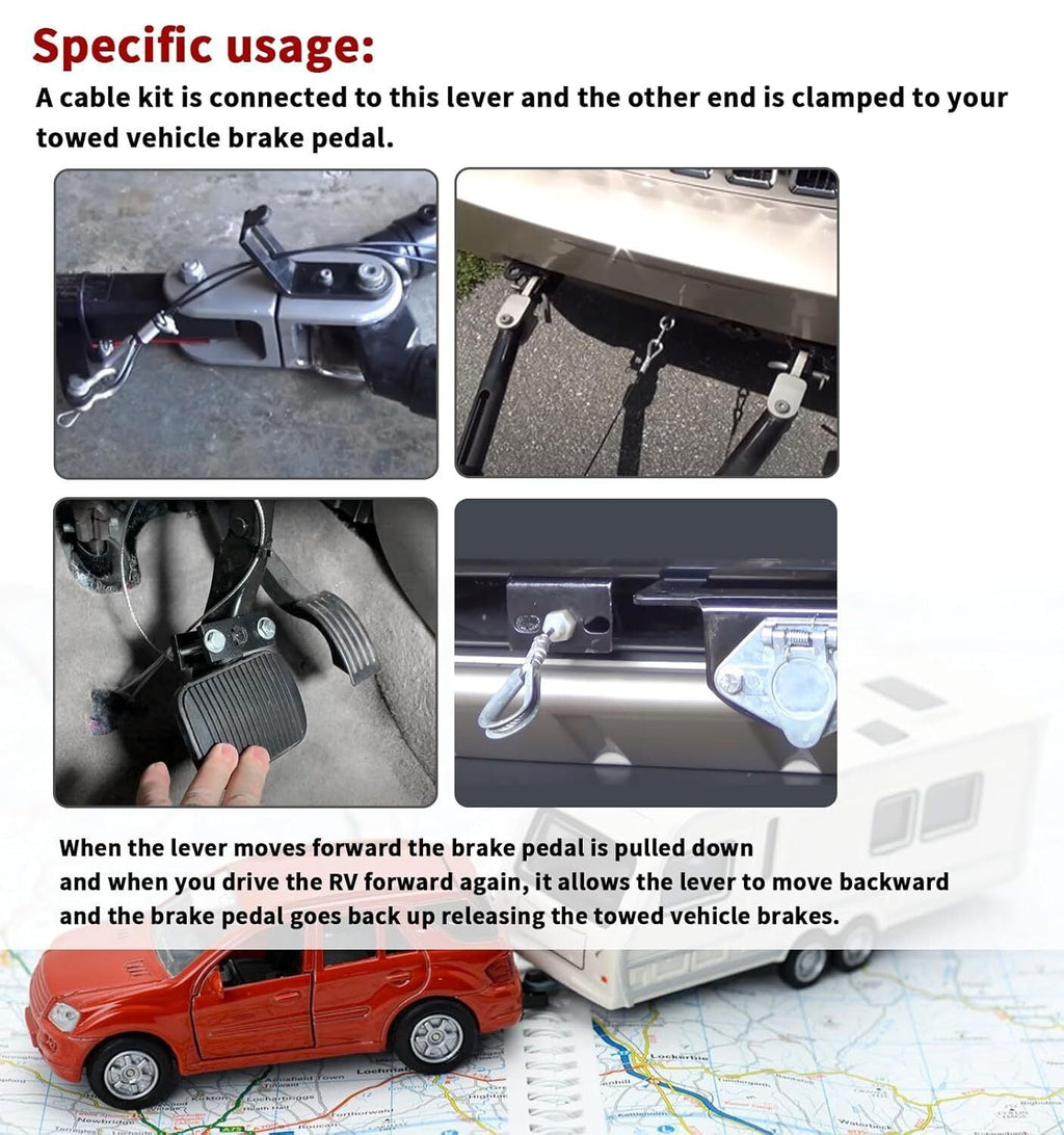 Break Away Device and RB-011 Trailer Brake System Fitment for RV Towed Vehicle