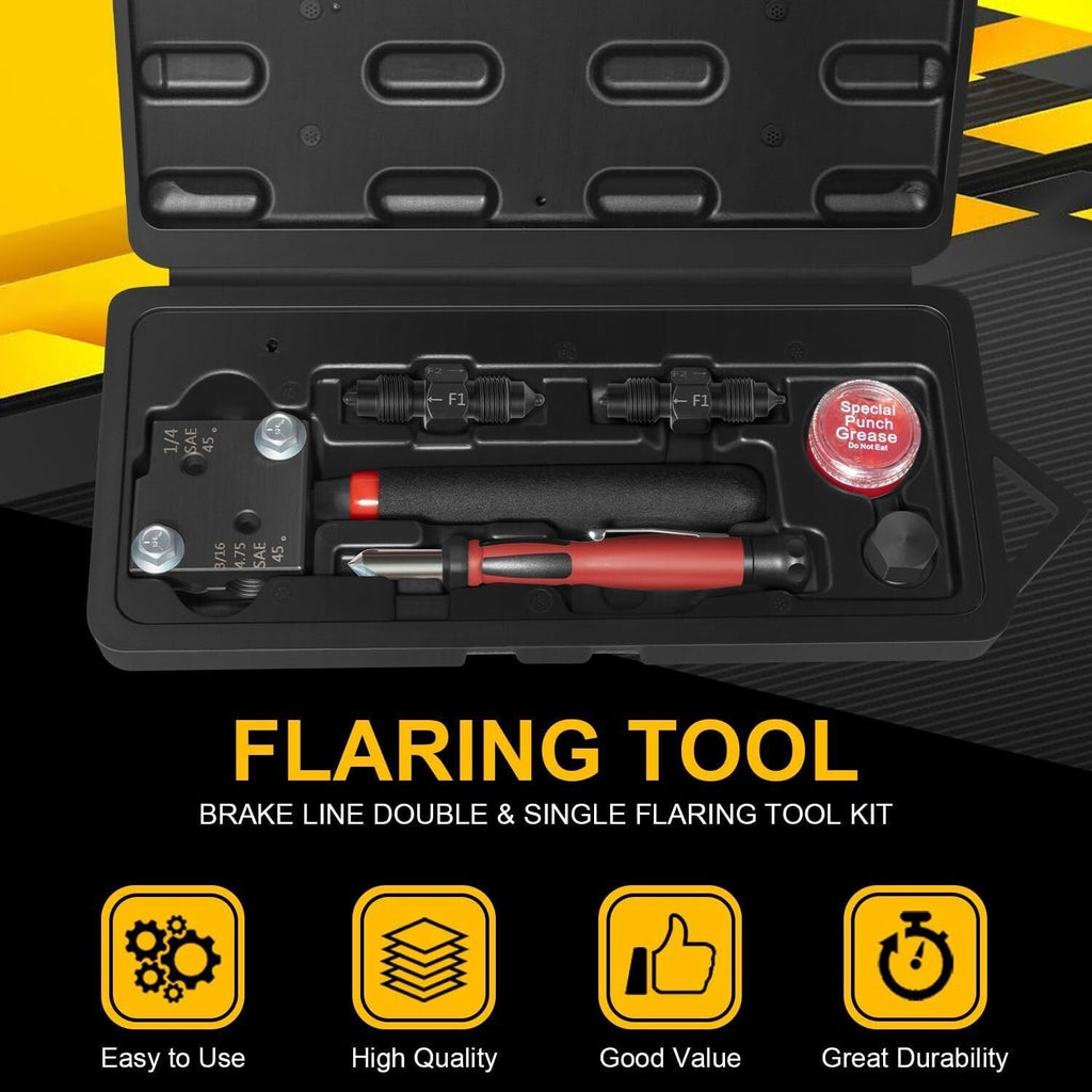 33260 Low Profile Brake Line Single/Double Flaring Tool For 3/16" 1/4" Tubing