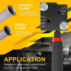 33260 Low Profile Brake Line Single/Double Flaring Tool For 3/16" 1/4" Tubing
