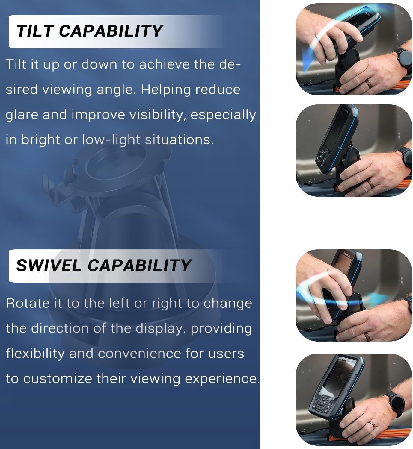 010-12439-10 Tilt/Swivel Mount Replacement for Garmin Striker 4/Plus 4/4Cv