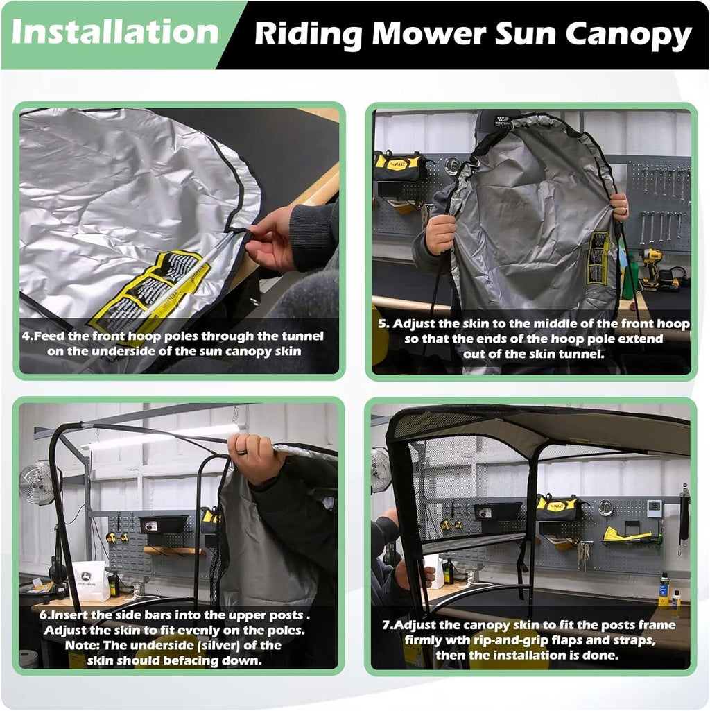 Riding Mower Sun Canopy LP68122 for John Deere 100/S200 Lawn Tractor Sun Shade