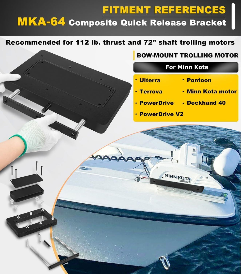 1854064 MKA-64 Quick Release Bracket For Ulterra, Terrova, PowerDrive, Black