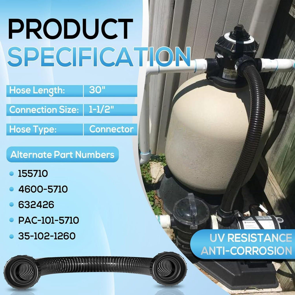 155710 Pool Filter Pump Hose Assembly For Pentair Sand Dollar Sand Filters 30"