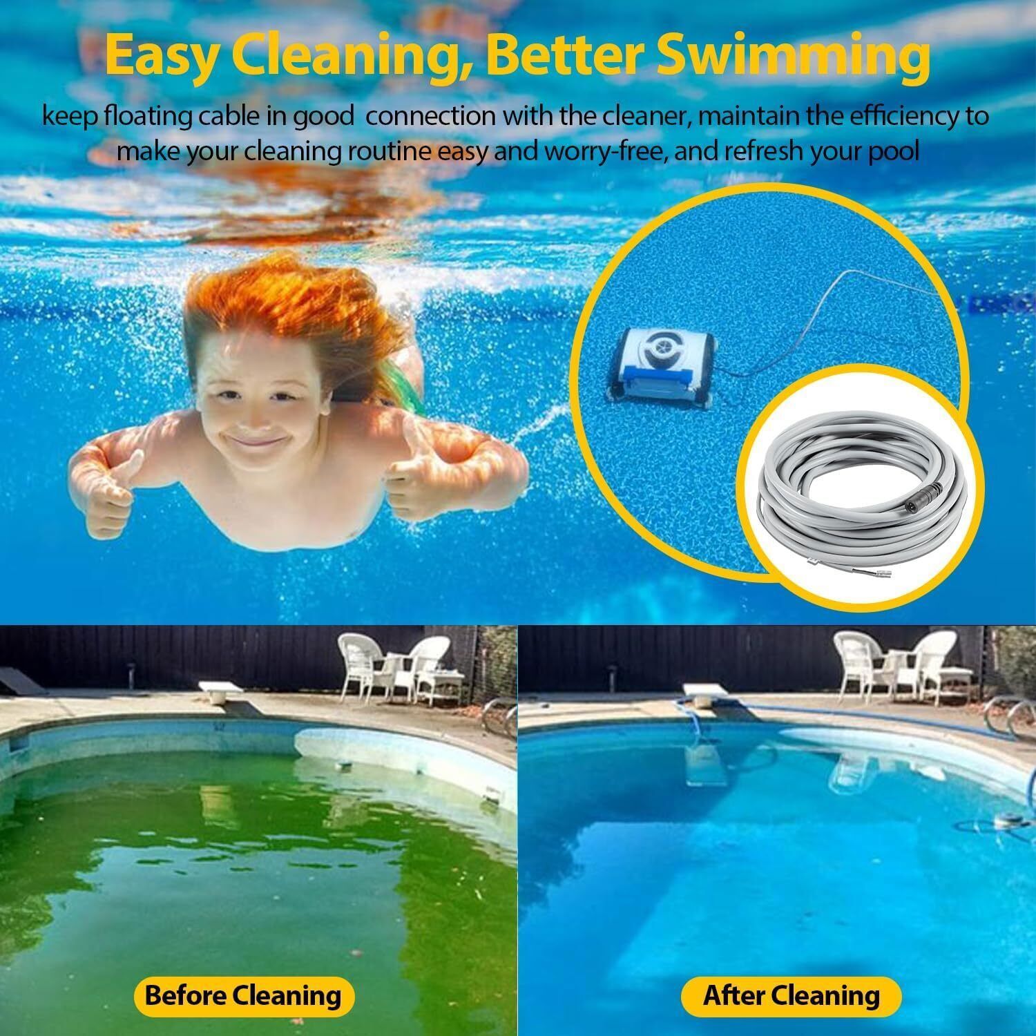 RCX50061 Floating Power Cord Tigershark Tiger shark QC Robotic Cleaner RC9990