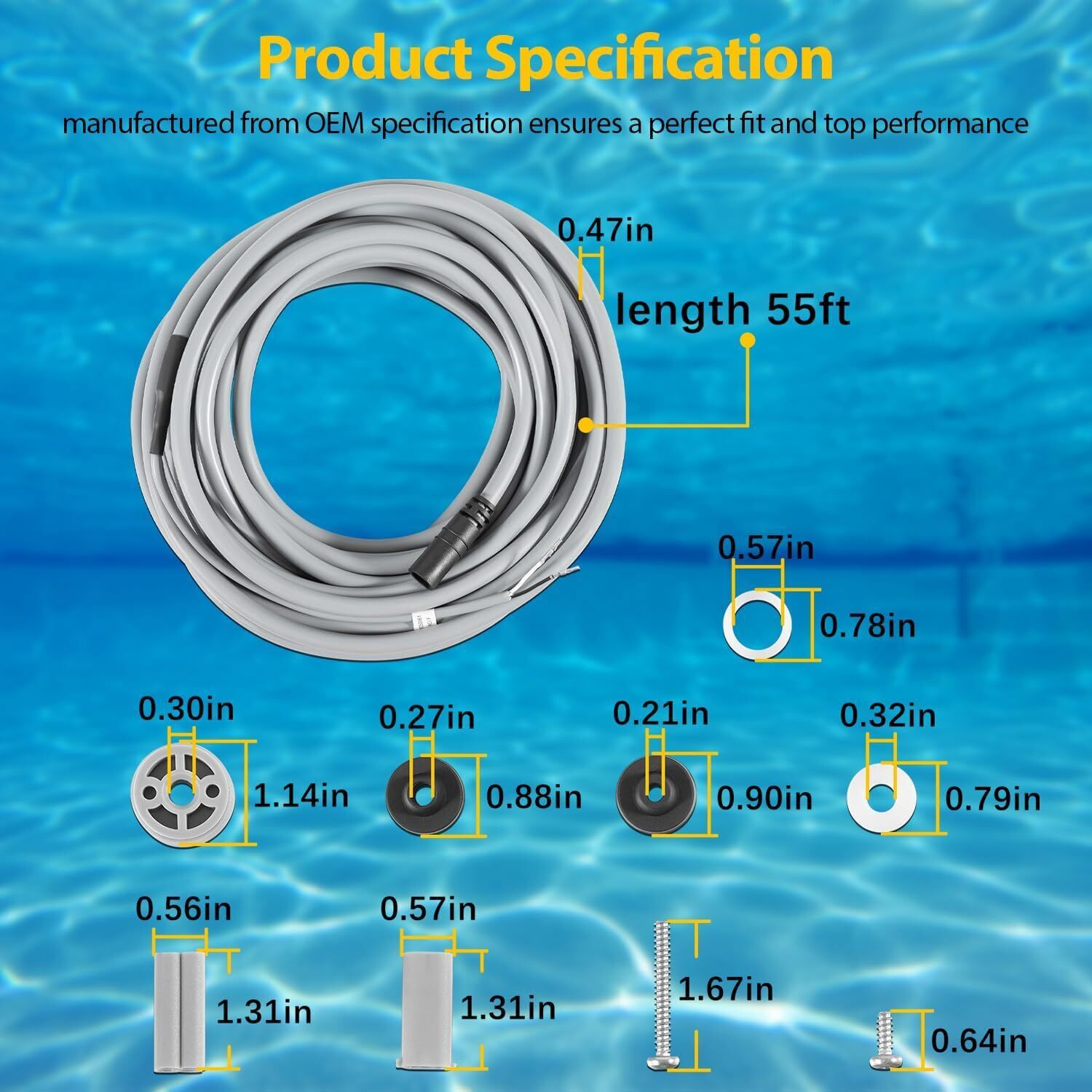 RCX50061 Floating Power Cord Tigershark Tiger shark QC Robotic Cleaner RC9990