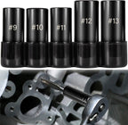 71670 Large Tap Socket Set For 5/8", 11/16", 3/4", 7/8" and 1" Taps, 1/2" Drive