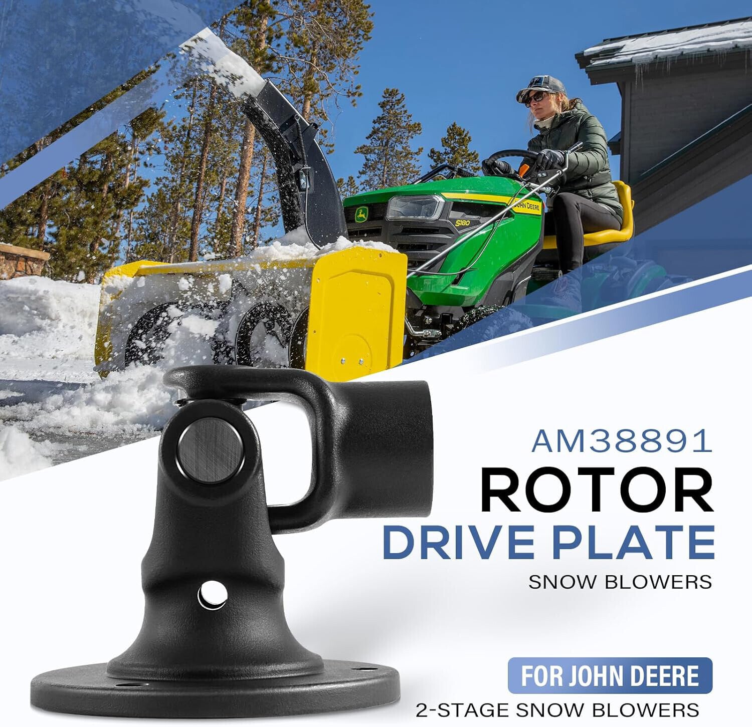 AM38891 Rotor Drive Plate for John Deere 359 Snow Blower, 47", 54" 59" & 60"