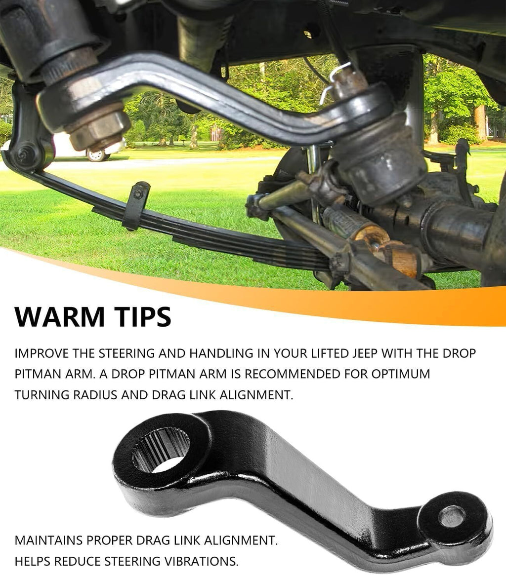 Drop Pitman Arm 6605 for Jeep Wrangler YJ TJ 1987-2006 Cherokee XJ MJ 1984-2001
