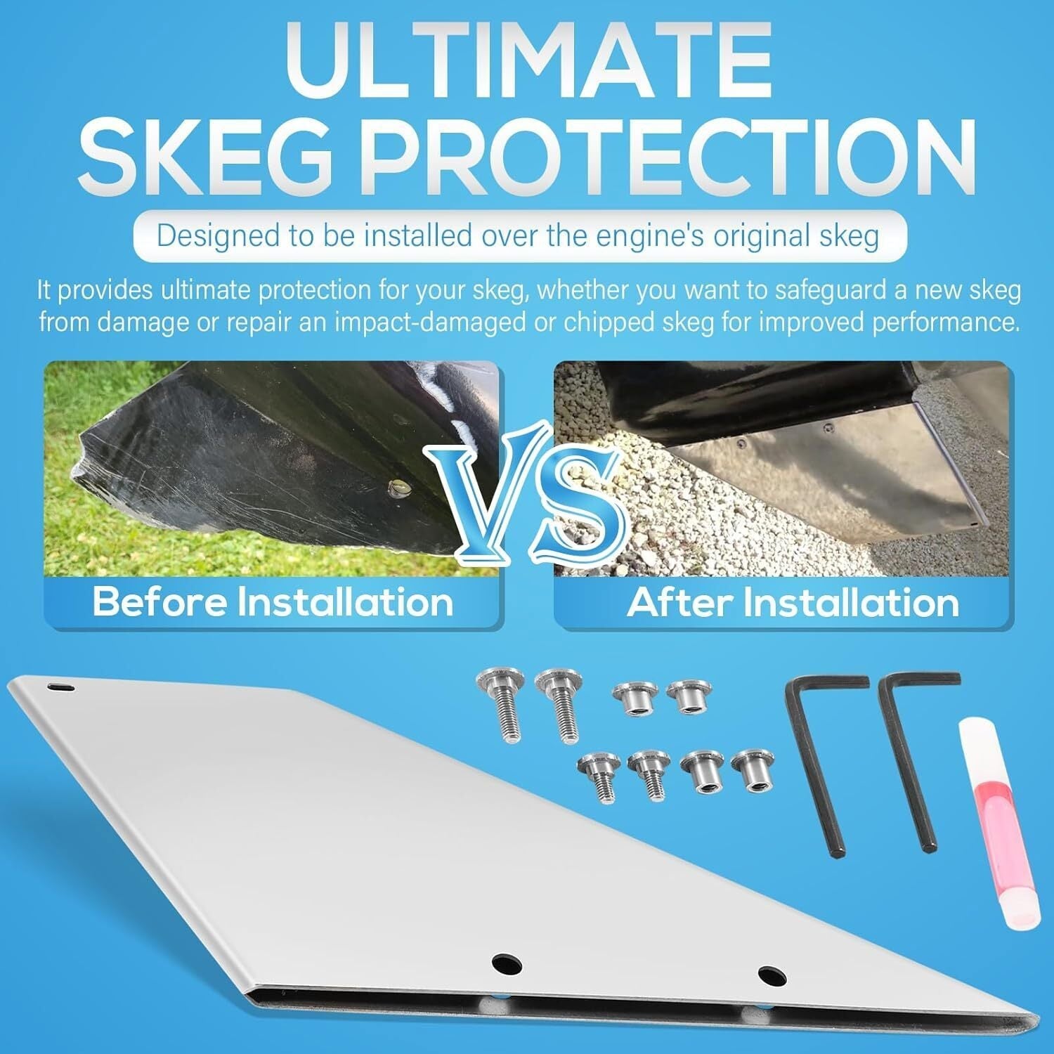 35-SS625 Skeg Guard for Mercury/Mariner Honda Yamaha Nissan Tohatsu Force Models