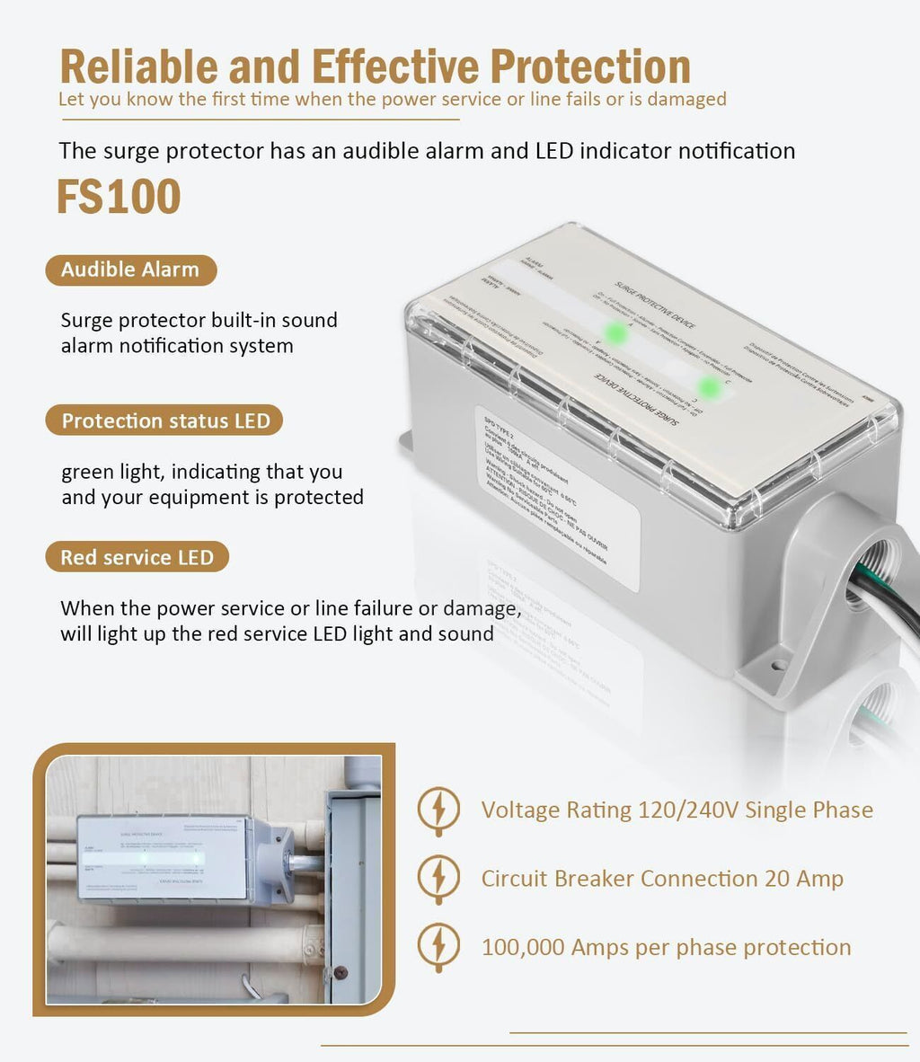 FS100 Whole House Surge Protection Device Replacement for Siemens FS100