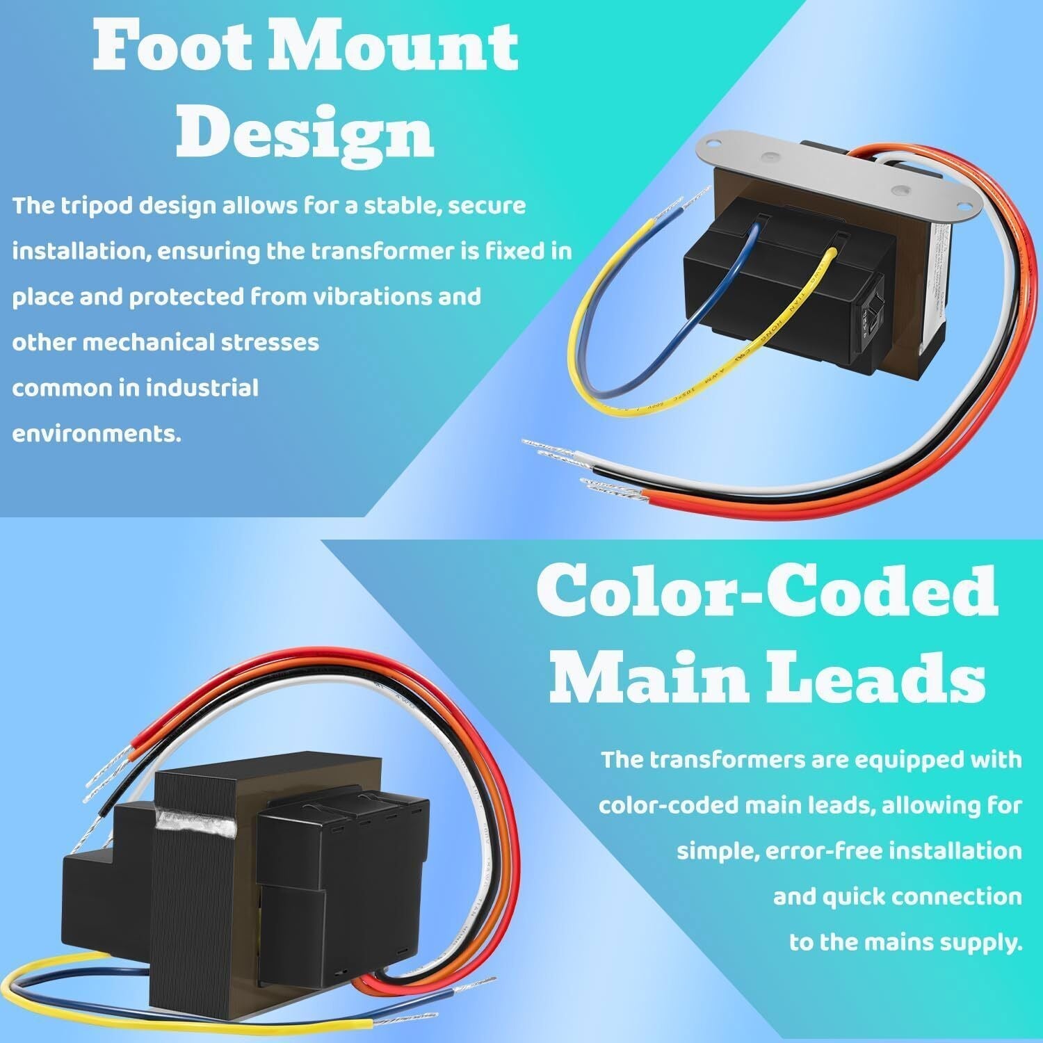 90-T60C3 24VAC 60-VA Floor-Mounted Class 2 Transformers for Industrial