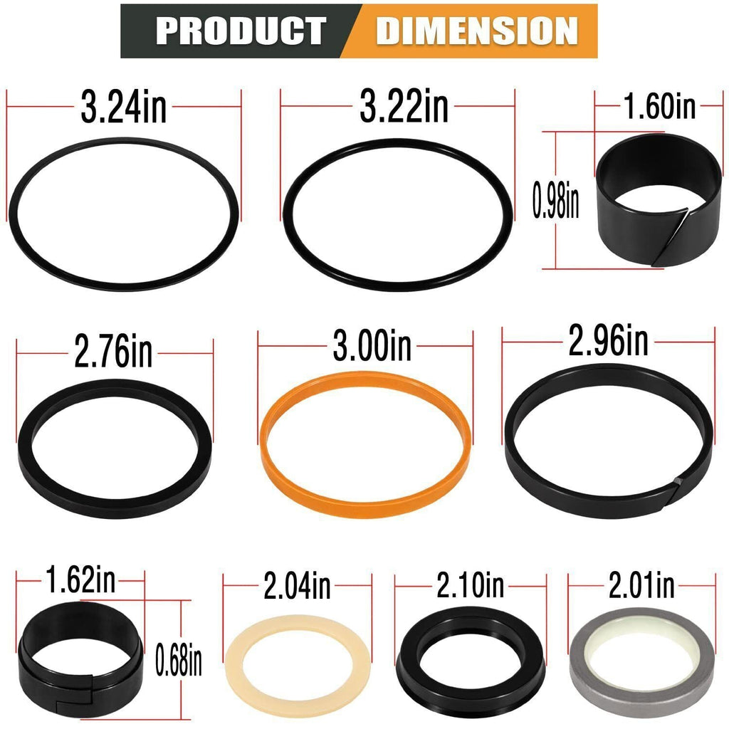 1543252C1 G109452 Hydraulic Cylinder Seal Kit 1.5” Rod 3” Bore for Case G105548