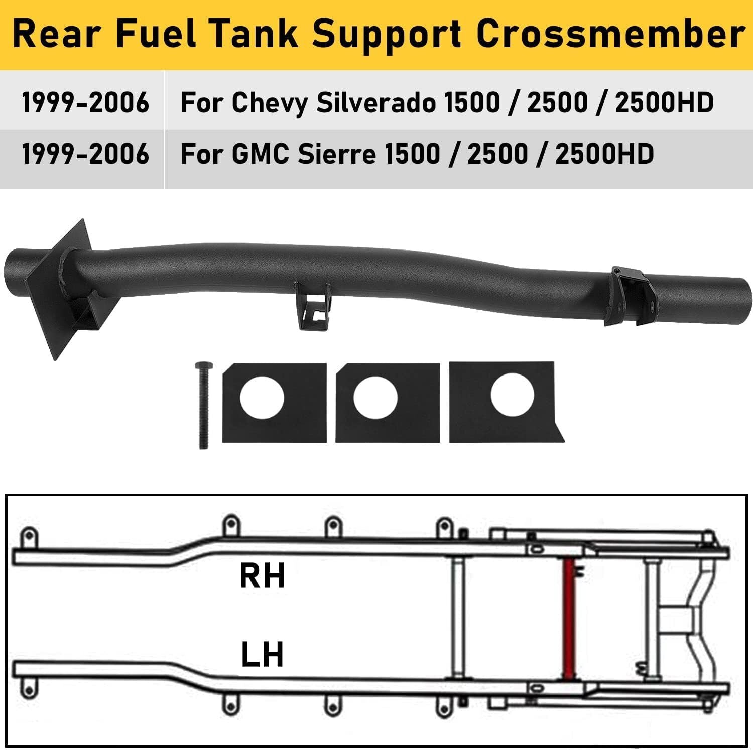 Rear Fuel Tank Support Crossmember for 99-06 Chevy Silverado Sierra 1500/2500HD