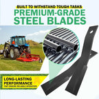 7555 Rotary Cutter Blades 24’’x3/4" Lawn Mower Blades For Bush Hog, 2 Blade Set