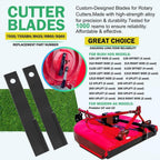 7555 Rotary Cutter Blades 24’’x3/4" Lawn Mower Blades For Bush Hog, 2 Blade Set