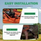 7555 Rotary Cutter Blades 24’’x3/4" Lawn Mower Blades For Bush Hog, 2 Blade Set