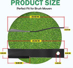 7555 Rotary Cutter Blades 24’’x3/4" Lawn Mower Blades For Bush Hog, 2 Blade Set