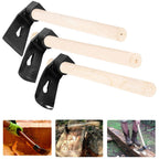 Straight&Big Curve Adze, Small Curve Adze for Woodworking Tool Log Carving Tools