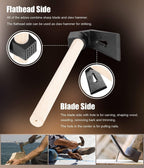 Straight&Big Curve Adze, Small Curve Adze for Woodworking Tool Log Carving Tools
