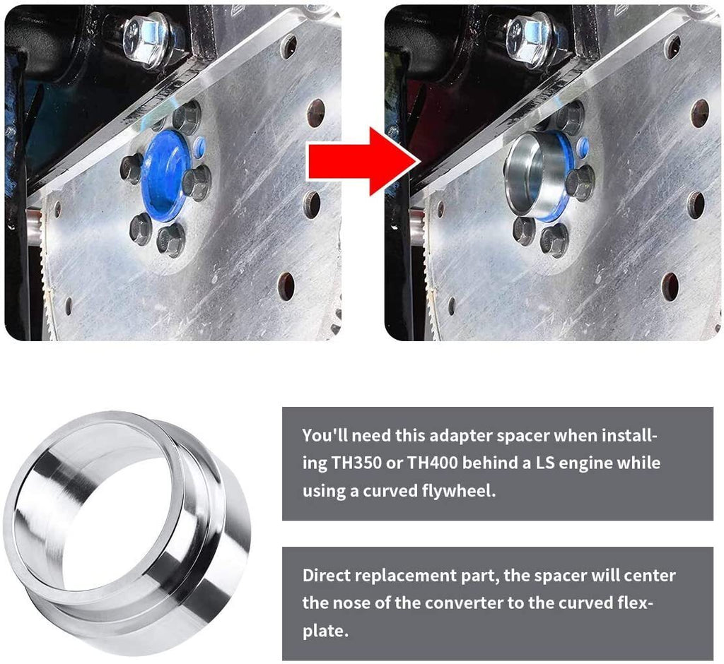 Flexplate Adapter Spacer TH350 TH400 Conversion Flywheel For LS1 Engines 98-2004