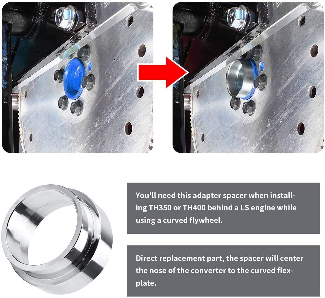 Flexplate Adapter Spacer TH350 TH400 Conversion Flywheel For LS1 Engines 98-2004