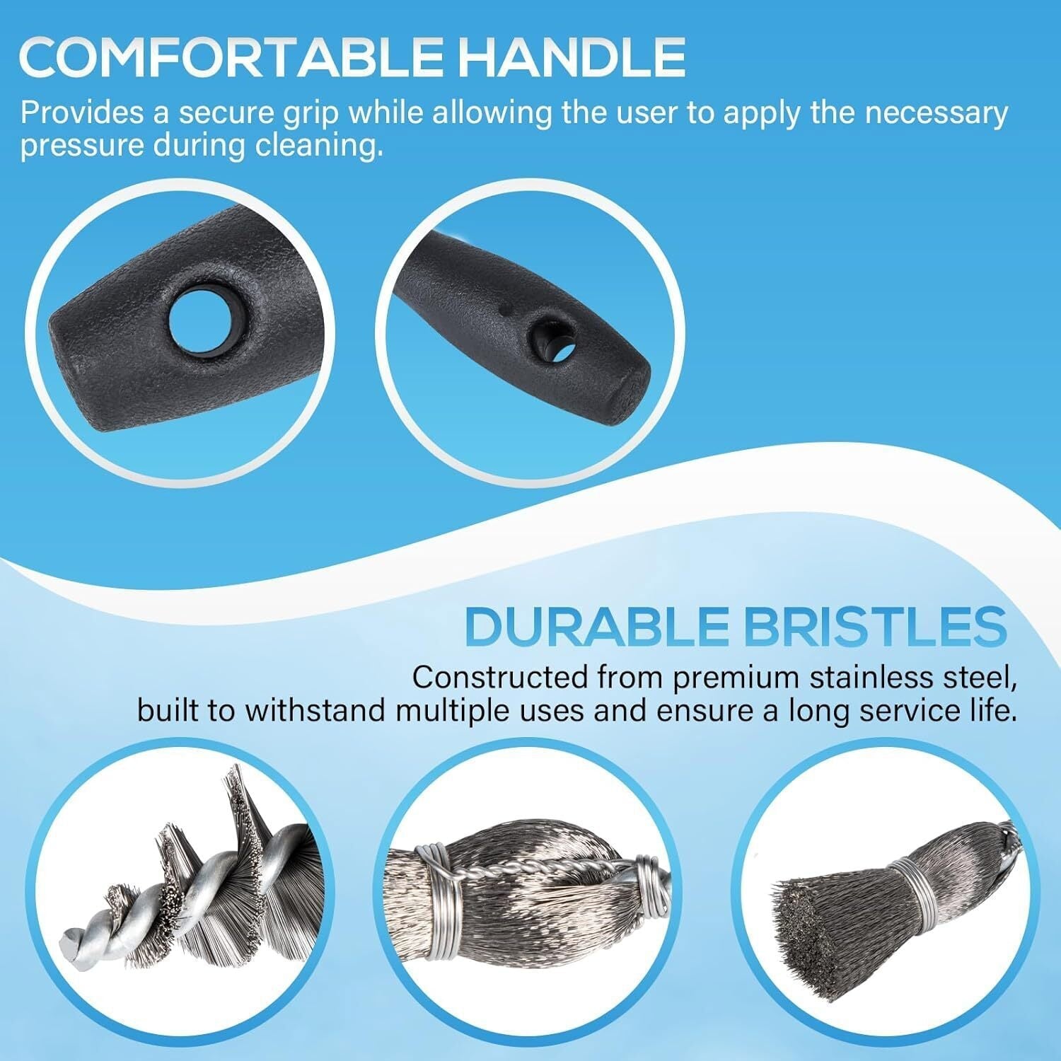 Cylinder Injector Sleeve Cup/Seat/Bore Cleaning Brush Kit For CAT/Ford 7.3L 6.0L