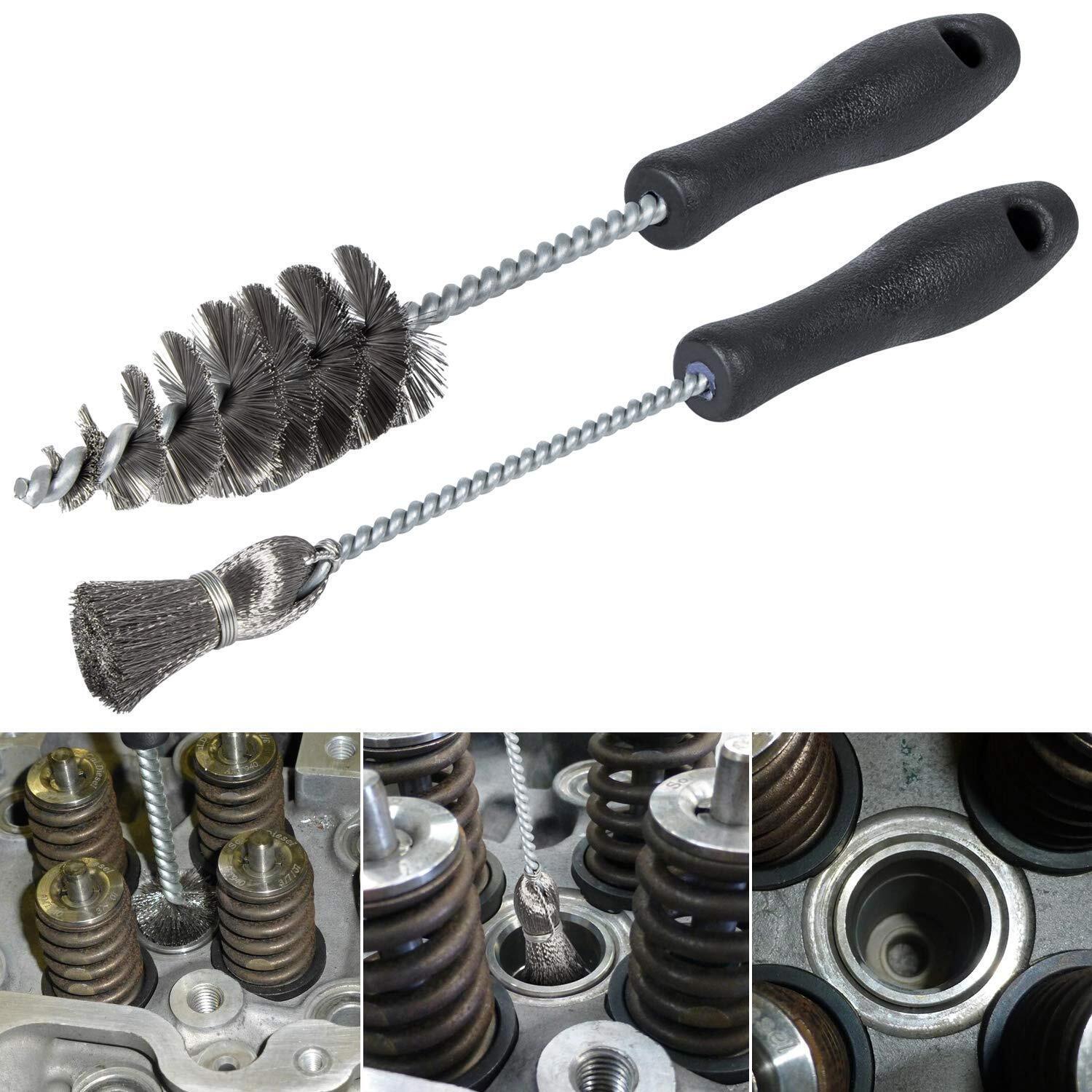 Cylinder Injector Sleeve Cup/Seat/Bore Cleaning Brush Kit For CAT/Ford 7.3L 6.0L