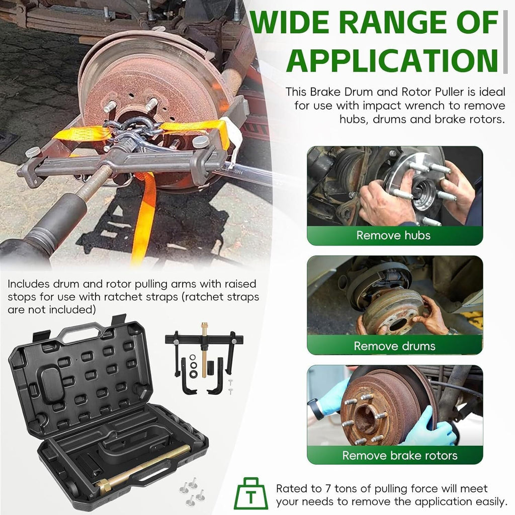 25106 Brake Drum And Rotor Puller, Wheel Hub Removal Tool With Impact Wrench