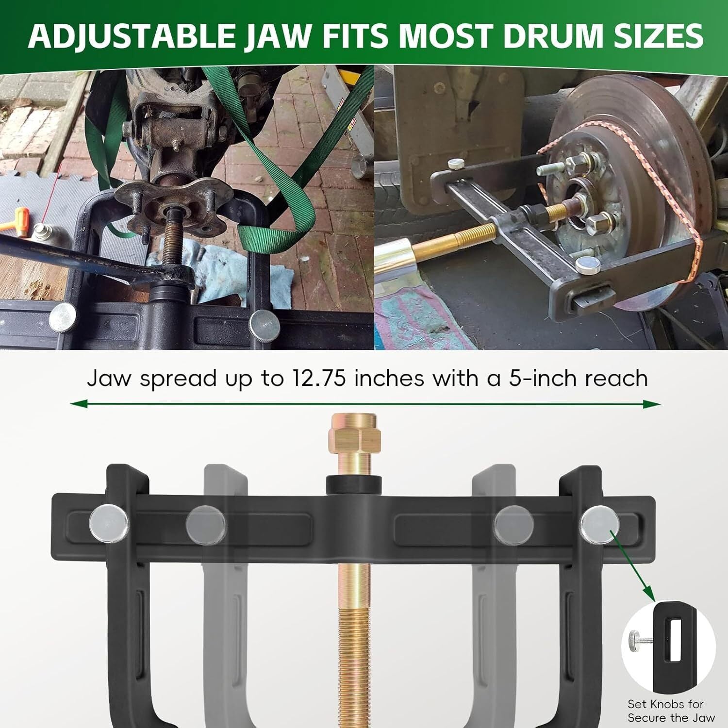 25106 Brake Drum And Rotor Puller, Wheel Hub Removal Tool With Impact Wrench