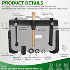 25106 Brake Drum And Rotor Puller, Wheel Hub Removal Tool With Impact Wrench