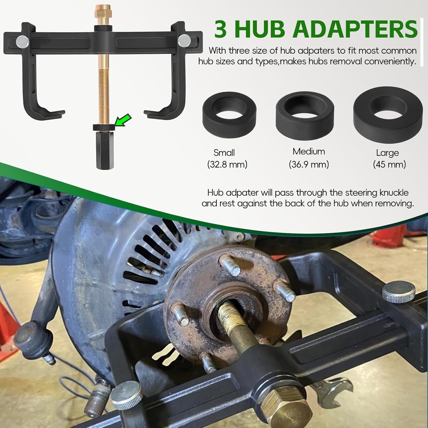 25106 Brake Drum And Rotor Puller, Wheel Hub Removal Tool With Impact Wrench