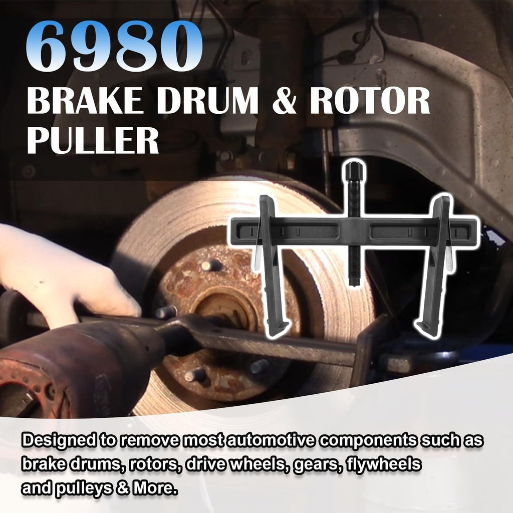 For Removing Hub Drums Rotors Drive Wheels Brake Drum and Rotor Puller Kit 6980